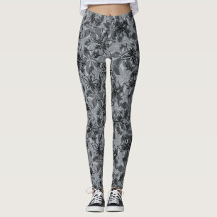 Olowalu Hibiscus Hawaiian Camo Floral Leggings