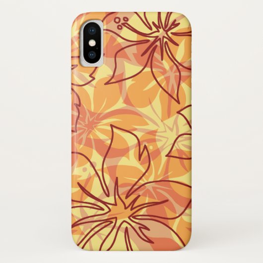 Olowalu Hibiscus Hawaiian Camo Papaya Case-Mate iPhone Case (Achterkant)