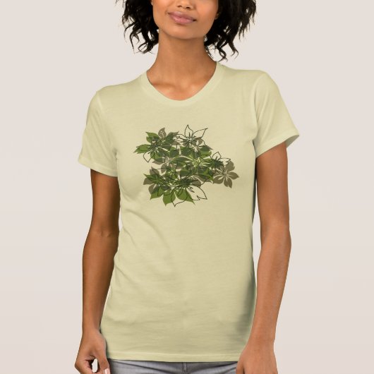 Olowalu Hibiscus Hawaiian Camo T - shirts (Voorkant)