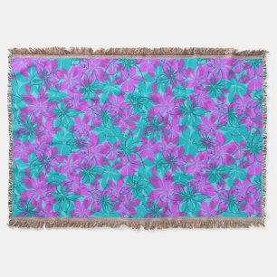 Olowalu Hibiscus Hawaiian Camo Throw Blankets Deken