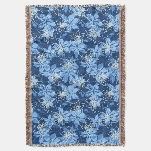 Olowalu Hibiscus Hawaiian Camo Throw Blankets Deken (Voorkant Verticaal)