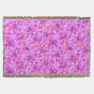 Olowalu Hibiscus Hawaiian Camo Throw Blankets Deken