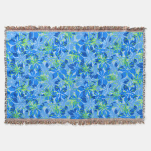 Olowalu Hibiscus Hawaiian Camo Throw Blankets Deken