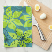 Olowalu Hibiscus Hawaiian Kitchen Towel Theedoek (Quarter Fold)
