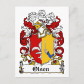 Olsen Family Crest Briefkaart (Voorkant)