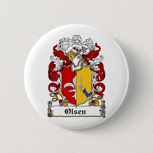 Olsen Family Crest Ronde Button 5,7 Cm (Voorkant)
