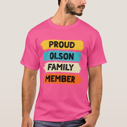 Olson Achternaam Trots Familielid Olson T-shirt (Voorkant)