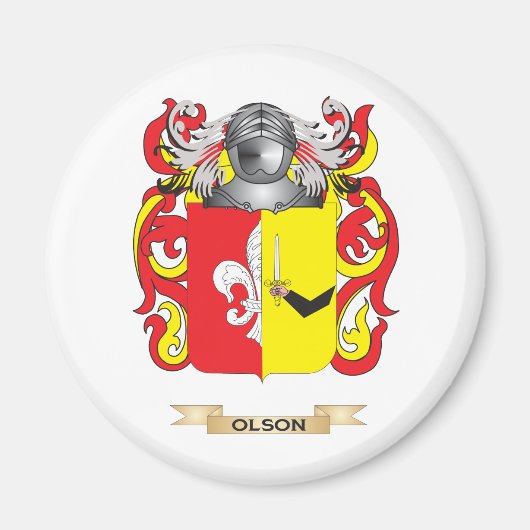 Olson Coat of Arms (gezinscrest) Magneet (Voorkant)