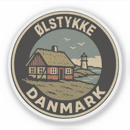 Ølstykke, Denemarken Danmark Sticker (Voorkant)