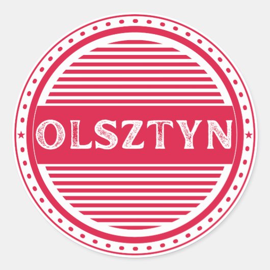 Olsztyn City Pride Embleem – Poolse identiteit Ronde Sticker (Voorkant)