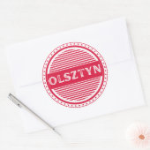 Olsztyn City Pride Embleem – Poolse identiteit Ronde Sticker (Envelop)