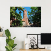 Olsztyn middeleeuws gotisch kasteel II - poster (Thuiskantoor)