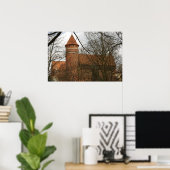 Olsztyn middeleeuws gotisch kasteel poster (Thuiskantoor)