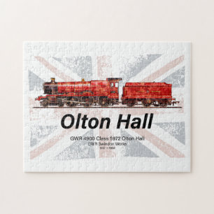 Olton Hall antieke stoomtrein Engelse locomotief Legpuzzel