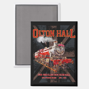 Olton Hall antieke stoomtrein Engelse locomotief Magneet