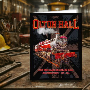 Olton Hall  stoomtrein Engels Locomotief Bedankkaart