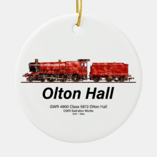 Olton Hall  stoomtrein Engels Locomotief Keramisch Ornament