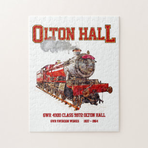 Olton Hall stoomtrein Engels Locomotief Legpuzzel