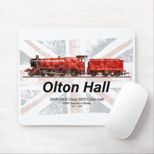 Olton Hall  stoomtrein Engels Locomotief Muismat