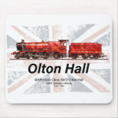 Olton Hall  stoomtrein Engels Locomotief Muismat (Voorkant)