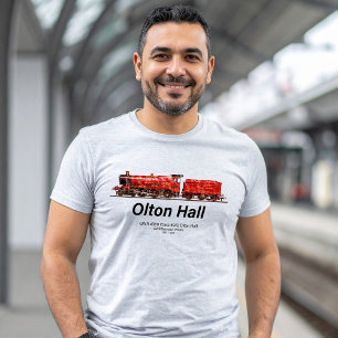 Olton Hall stoomtrein Engels Locomotief T-shirt