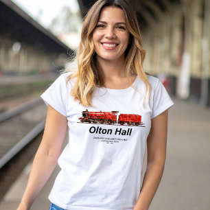Olton Hall stoomtrein Engels Locomotief T-shirt