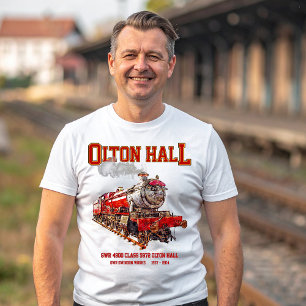 Olton Hall stoomtrein Engels Locomotief T-shirt