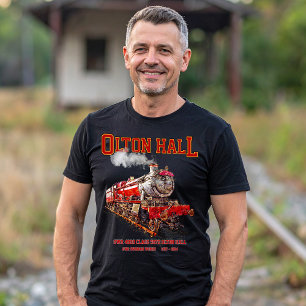Olton Hall stoomtrein Engels Locomotief T-shirt