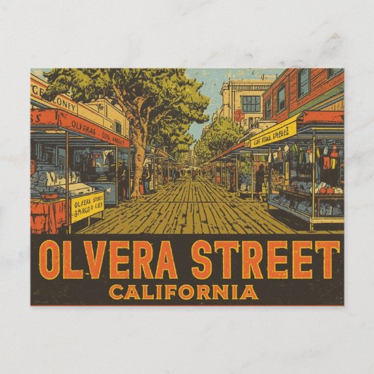 Olvera Street California Briefkaart (Voorkant)