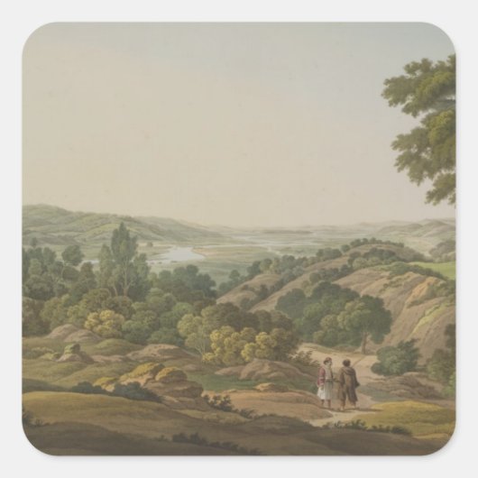 Olympia, bord 6 van deel 1 van de Uitzichten in Vierkante Sticker (Voorkant)