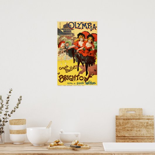 OLYMPIA BRIGHTON Grand Ballet French Theater Show Poster (Keuken)