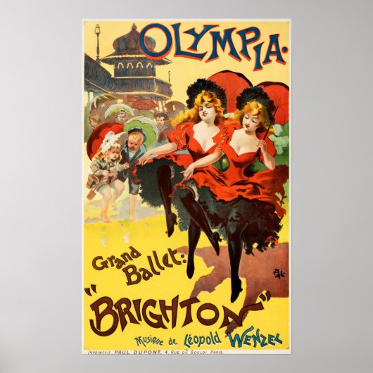 OLYMPIA BRIGHTON Grand Ballet French Theater Show Poster (Voorkant)