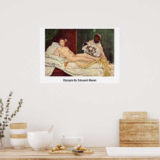 Olympia door Edouard Manet Poster (Keuken)