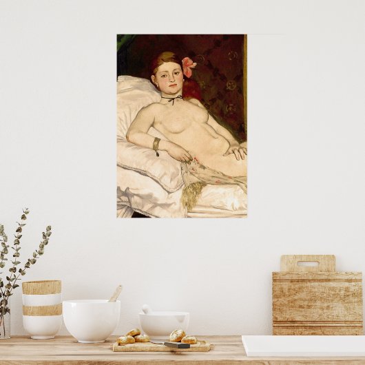 Olympia door Edouard Manet Poster (Keuken)