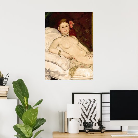 Olympia door Edouard Manet Poster (Thuiskantoor)