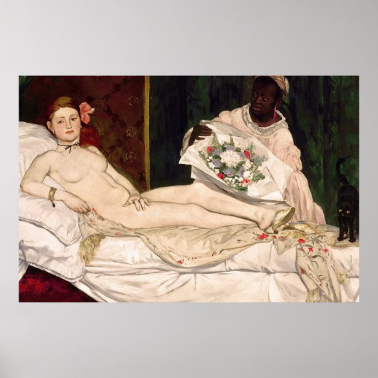 Olympia door Edouard Manet Poster (Voorkant)