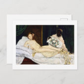 Olympia, Edouard Manet, 1863 Briefkaart (Voorkant / Achterkant)
