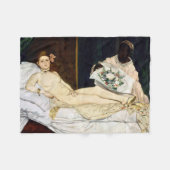 Olympia, Edouard Manet, 1863 Fleece Deken (Voorkant (Horizontaal))