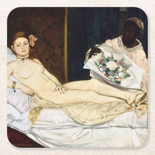 Olympia, Edouard Manet, 1863 Kartonnen Onderzetters (Voorkant)