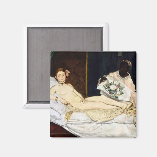 Olympia, Edouard Manet, 1863 Magneet (Voorkant / Achterkant)