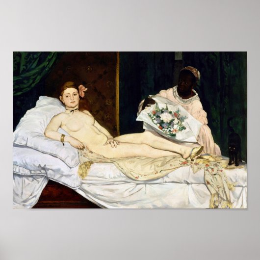 Olympia, Edouard Manet, 1863 Poster (Voorkant)