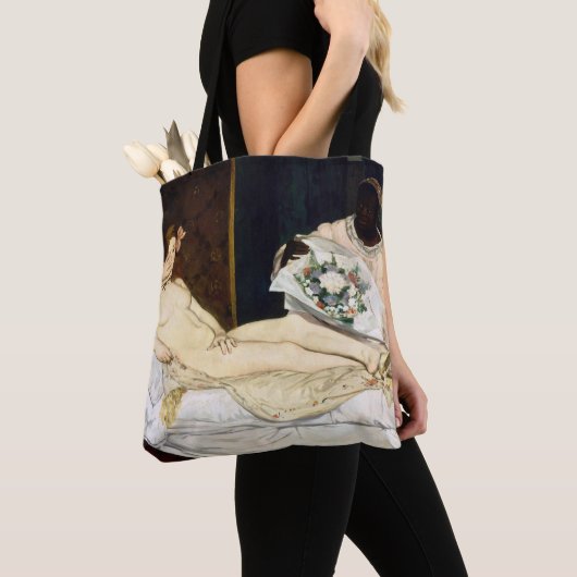 Olympia, Edouard Manet, 1863 Tote Bag (Dichtbij)