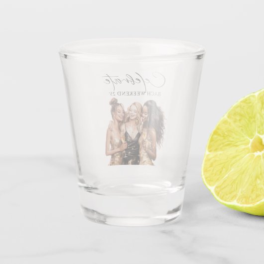 OLYMPIA Modieuze Vrienden Bachelorette Party Shot Glas (Achterkant)