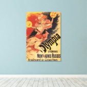 Olympia Nightclub Girl Crashing Cymbals Canvas Afdruk (Insitu (Houten vloer))