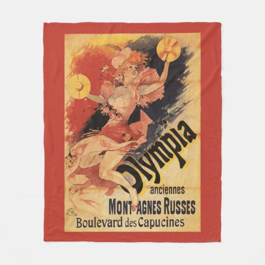 Olympia Nightclub Girl Crashing Cymbals Fleece Deken (Voorkant)