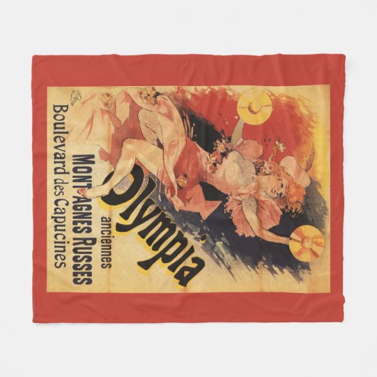 Olympia Nightclub Girl Crashing Cymbals Fleece Deken (Voorkant (Horizontaal))