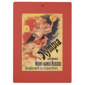 Olympia Nightclub Girl Crashing Cymbals Klembord (Achterkant)