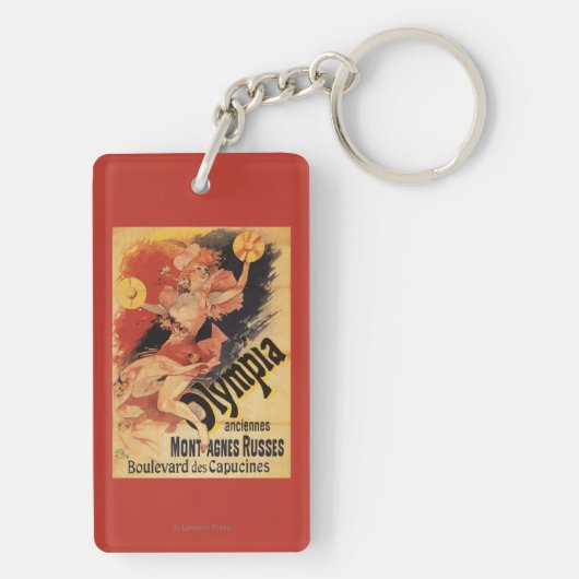 Olympia Nightclub Girl Crashing Cymbals Sleutelhanger (achterkant)