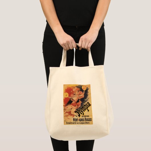 Olympia Nightclub Girl Crashing Cymbals Tote Bag (Voorkant (product))