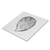 Olympia Oyster Illustratie Tegeltje (Zijkant)